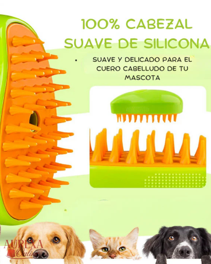 Cepillo de Vapor 3 en 1 para Mascotas